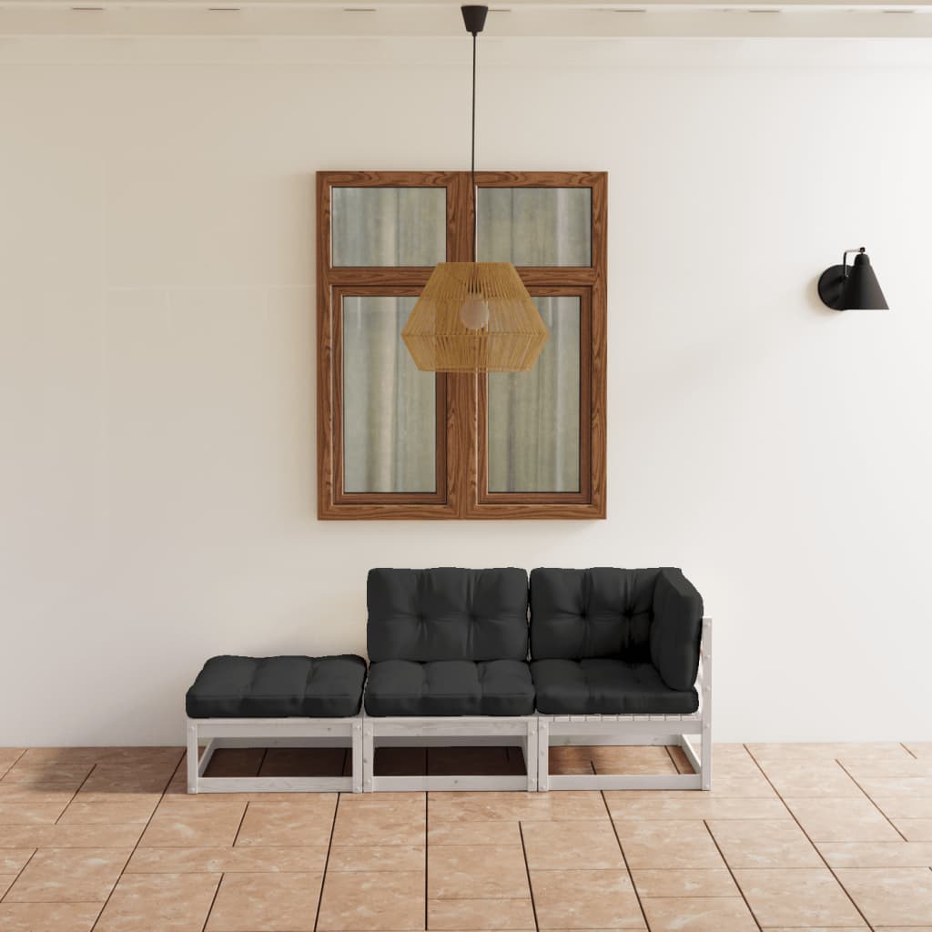vidaXL 3-Piece Lounge Set Solid Pinewood