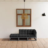 vidaXL 3-Piece Lounge Set Solid Pinewood
