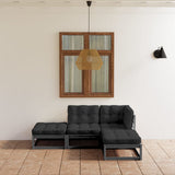 vidaXL 4-delige Loungeset massief grenenhout