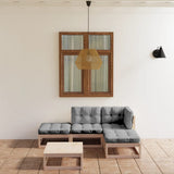 vidaXL 5-delige Loungeset massief grenenhout
