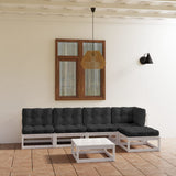 vidaXL 6-delige Loungeset massief grenenhout