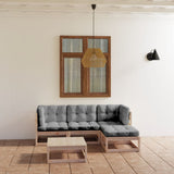 vidaXL 5-delige Loungeset massief grenenhout
