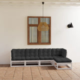 vidaXL 5-Piece Lounge Set Solid Pine Wood