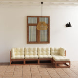 vidaXL 5-Piece Lounge Set Solid Pine Wood