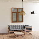 vidaXL 5-delige Loungeset massief grenenhout