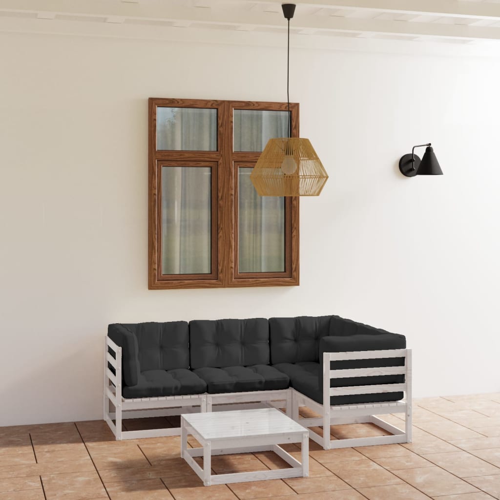 vidaXL 5-Piece Lounge Set Solid Pine Wood