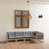 vidaXL 5-Piece Lounge Set Solid Pine Wood