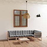 vidaXL 6-delige Loungeset massief grenenhout