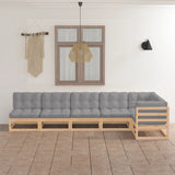 vidaXL 6-delige Loungeset massief grenenhout