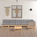 vidaXL 7-Piece Lounge Set Solid Pine Wood