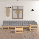 vidaXL 7-Piece Lounge Set Solid Pine Wood