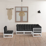vidaXL 5-delige Loungeset massief grenenhout