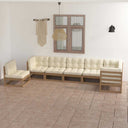 vidaXL 7-delige Loungeset massief grenenhout