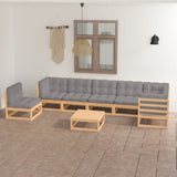 vidaXL 8-delige Loungeset massief grenenhout