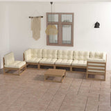 vidaXL 8-delige Loungeset massief grenenhout