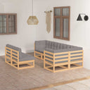 vidaXL 7-Piece Lounge Set Solid Pine Wood
