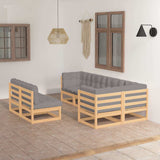 vidaXL 7-Piece Lounge Set Solid Pine Wood