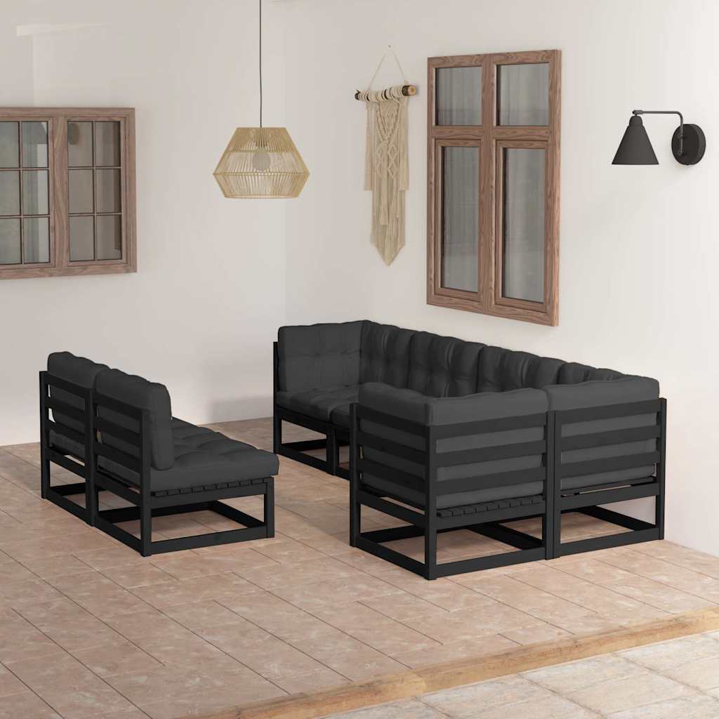 vidaXL 7-Piece Lounge Set Solid Pine Wood