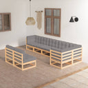 vidaXL 8-delige Loungeset massief grenenhout