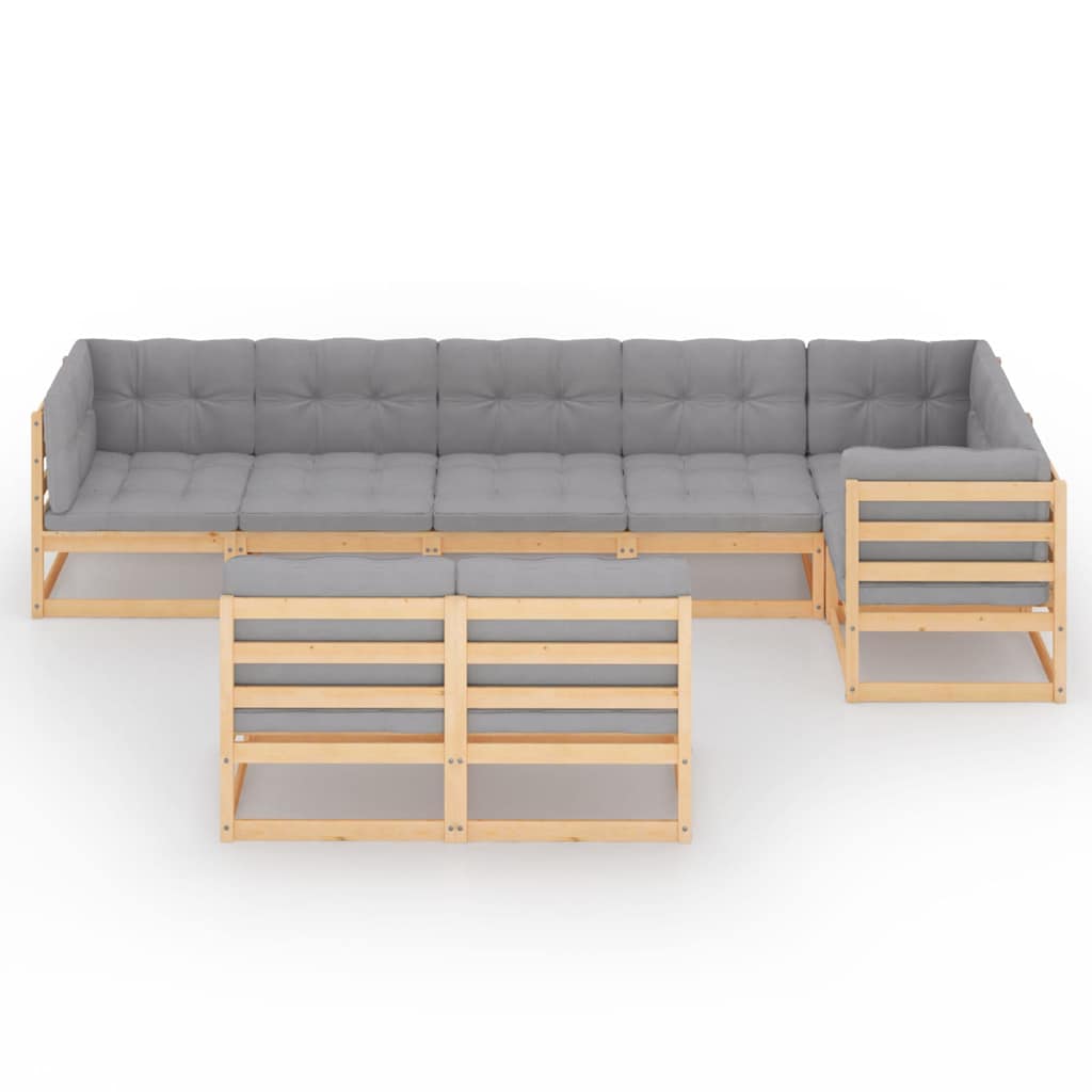 vidaXL 8-delige Loungeset massief grenenhout