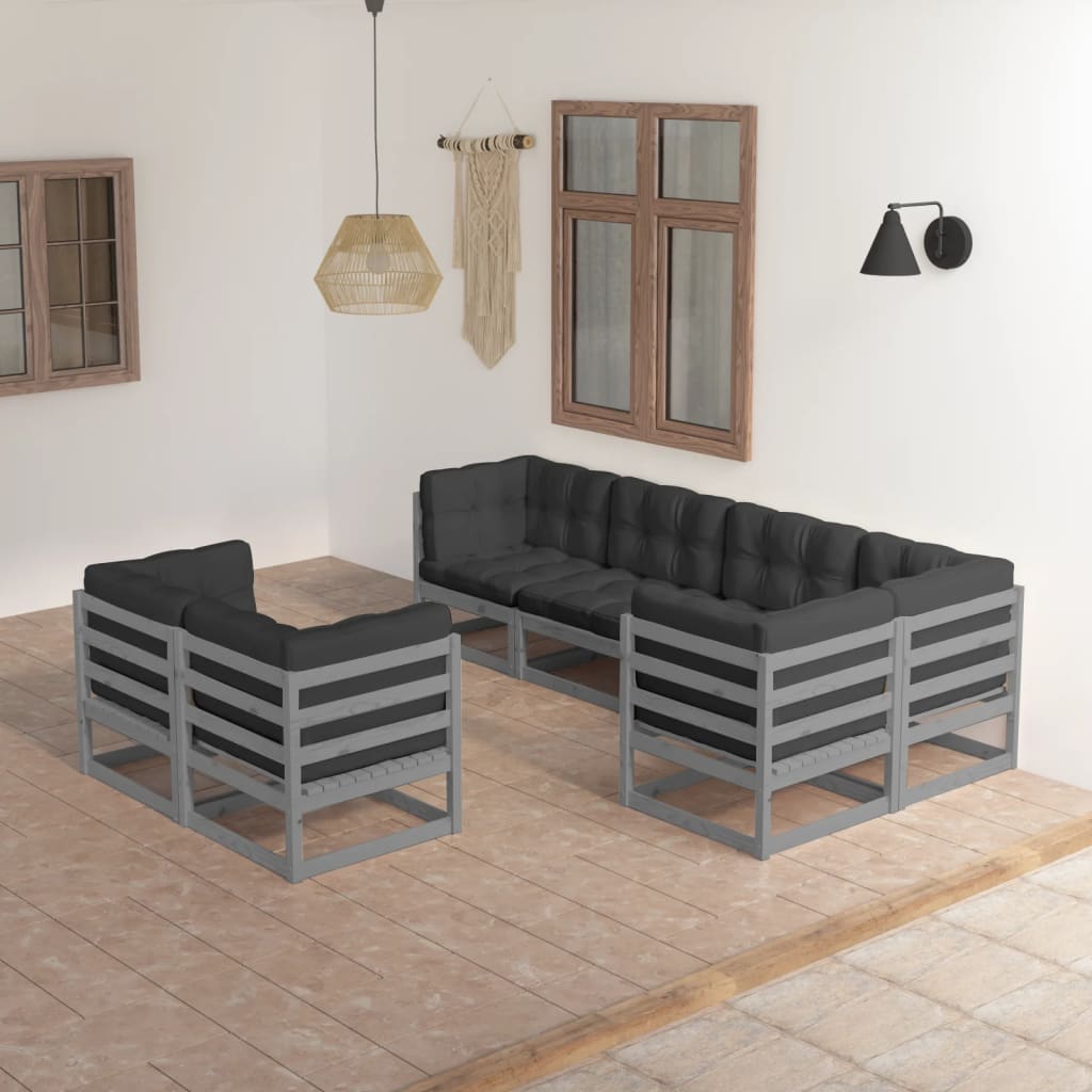 vidaXL 7-delige Loungeset massief grenenhout