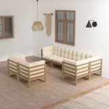 vidaXL 7-delige Loungeset massief grenenhout