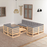 vidaXL 8-delige Loungeset massief grenenhout