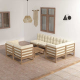 vidaXL 8-delige Loungeset massief grenenhout