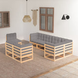 vidaXL 8-delige Loungeset massief grenenhout