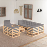 vidaXL 9-piece Lounge Set Solid Pine Wood