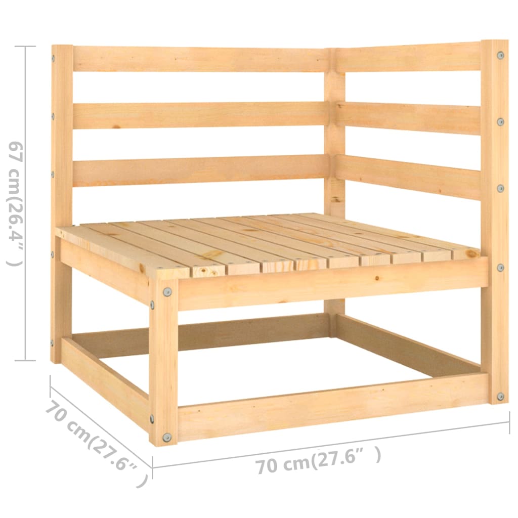 vidaXL 9-piece Lounge Set Solid Pine Wood