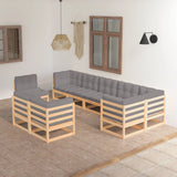 vidaXL 9-piece Lounge Set Solid Pine Wood