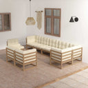 vidaXL 9-piece Lounge Set Solid Pine Wood