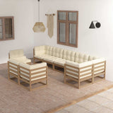 vidaXL 9-piece Lounge Set Solid Pine Wood