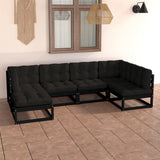 vidaXL 6-delige Loungeset massief grenenhout