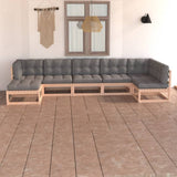 vidaXL 7-delige Loungeset massief grenenhout