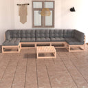 vidaXL 8-delige Loungeset massief grenenhout