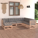 vidaXL 7-delige Loungeset massief grenenhout
