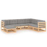 vidaXL 7-delige Loungeset massief grenenhout