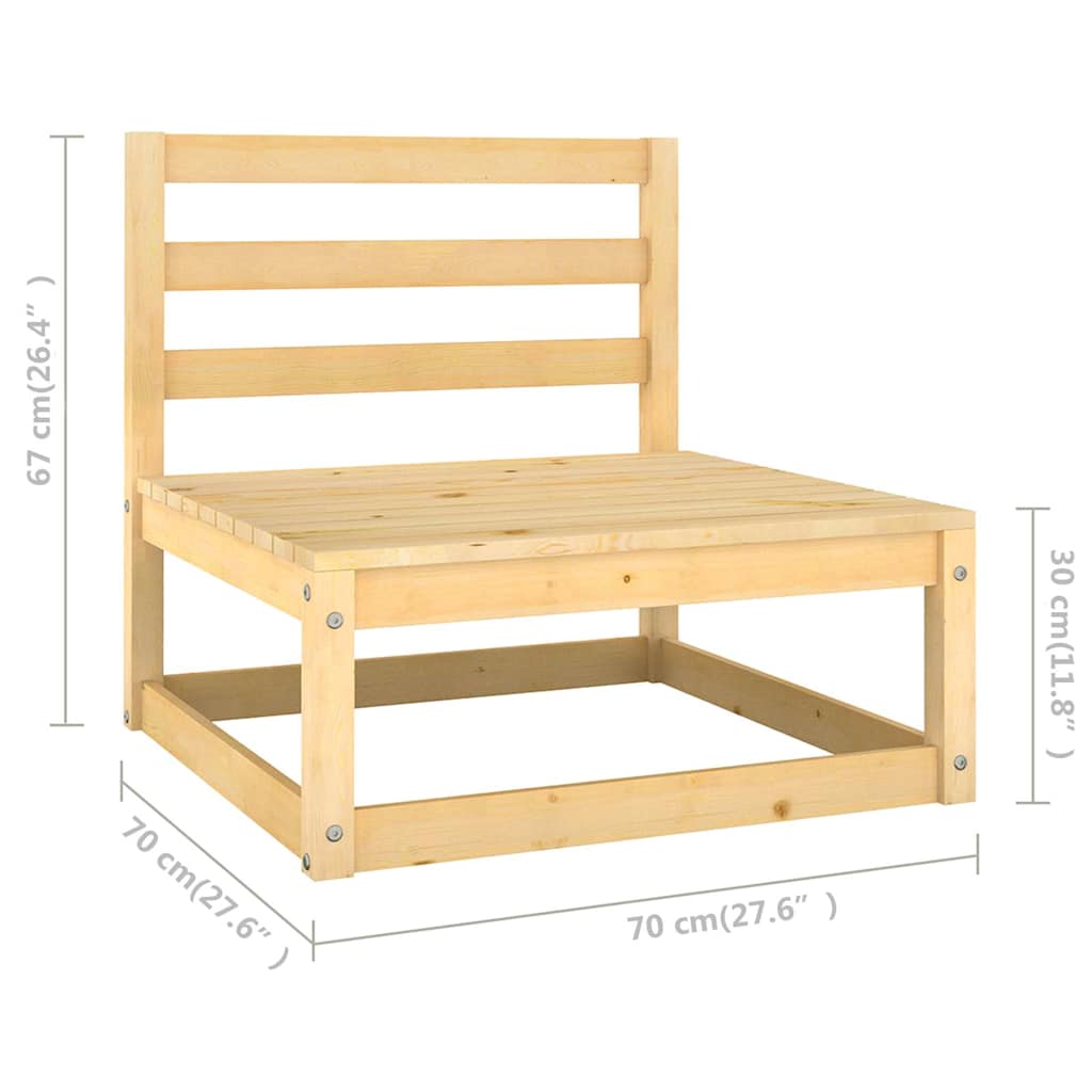 vidaXL 8-Piece Lounge Set Solid Pinewood