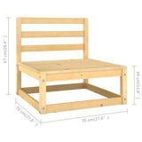 vidaXL 8-Piece Lounge Set Solid Pinewood