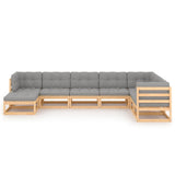 vidaXL 8-Piece Lounge Set Solid Pinewood