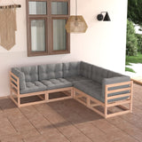 vidaXL 5-Piece Lounge Set Solid Pine Wood
