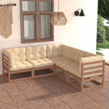 vidaXL 5-Piece Lounge Set Solid Pine Wood