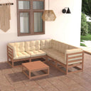 vidaXL 6-delige Loungeset massief grenenhout