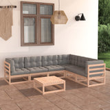 vidaXL 7-delige Loungeset massief grenenhout