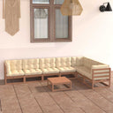 vidaXL 8-Piece Solid Pine Wood Lounge Set