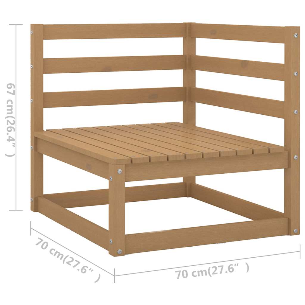 vidaXL 8-Piece Solid Pine Wood Lounge Set