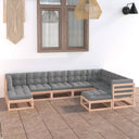 vidaXL 9-delige Loungeset massief grenenhout