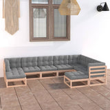 vidaXL 9-delige Loungeset massief grenenhout